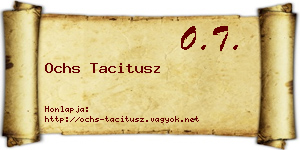Ochs Tacitusz névjegykártya
